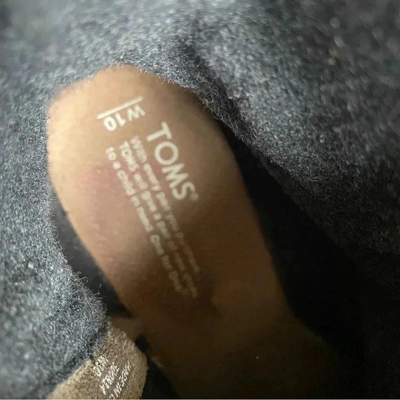 Toms Desert Tan Wedge Suede Leather Booties Ankle Boots Zip Up: 10 - Picture 7 of 10